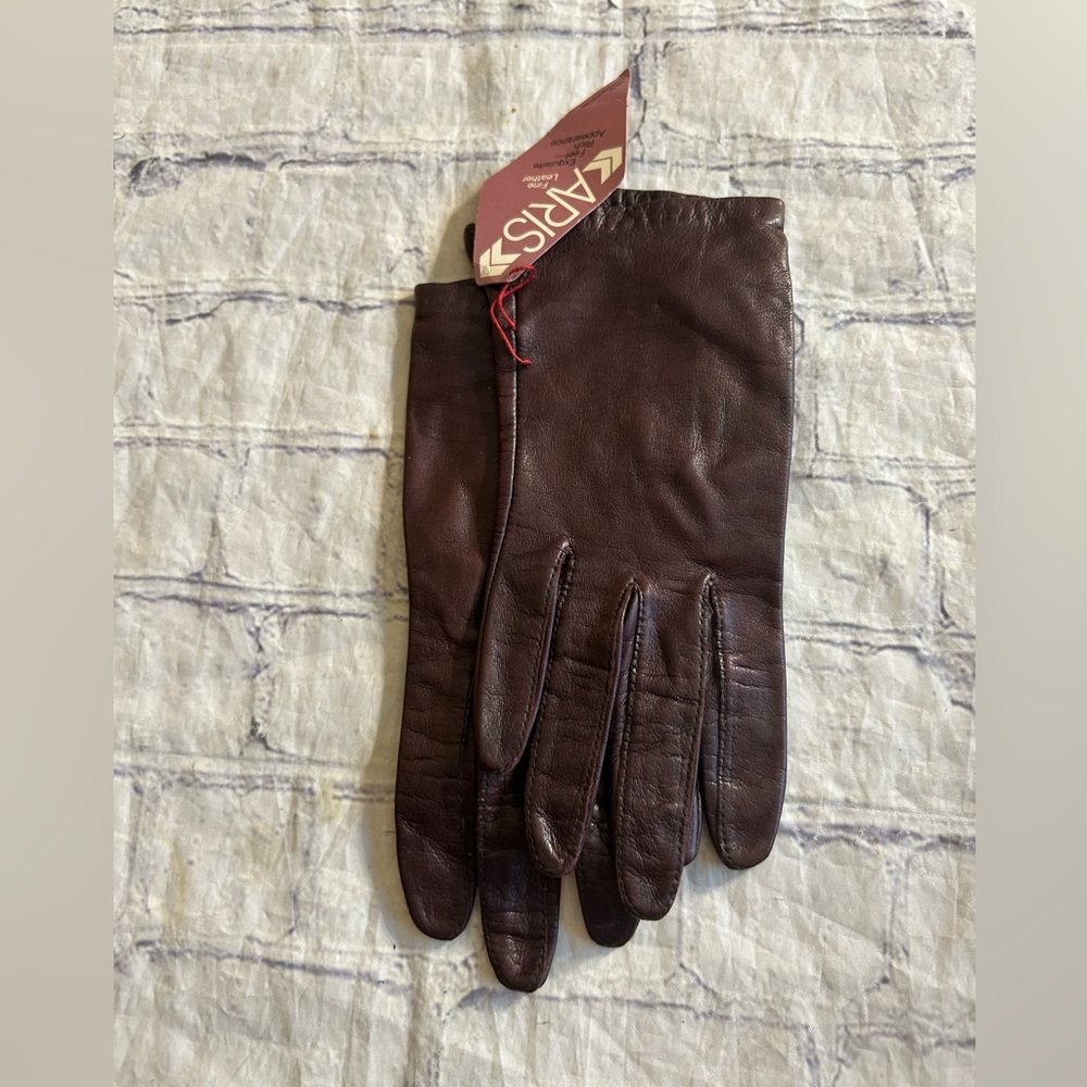ARIS VTG CHOCOLATE CORDOVAN FINE LEATHER EXQUISITE FEEL RICH WOMEN’S GLOVES 6.5